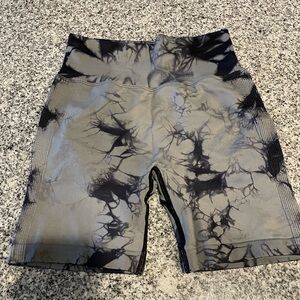 Tie dye work out shorts